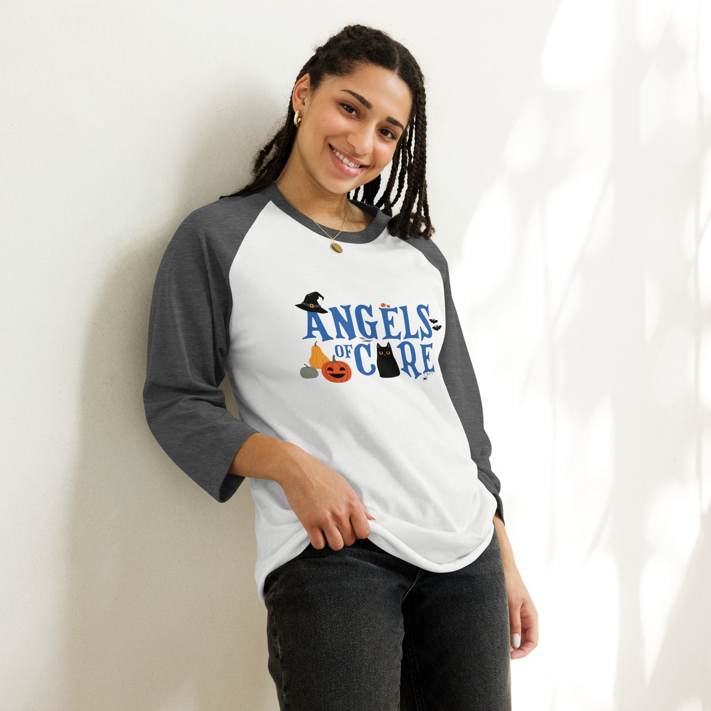 Angels of Care Halloween Baseball Tee