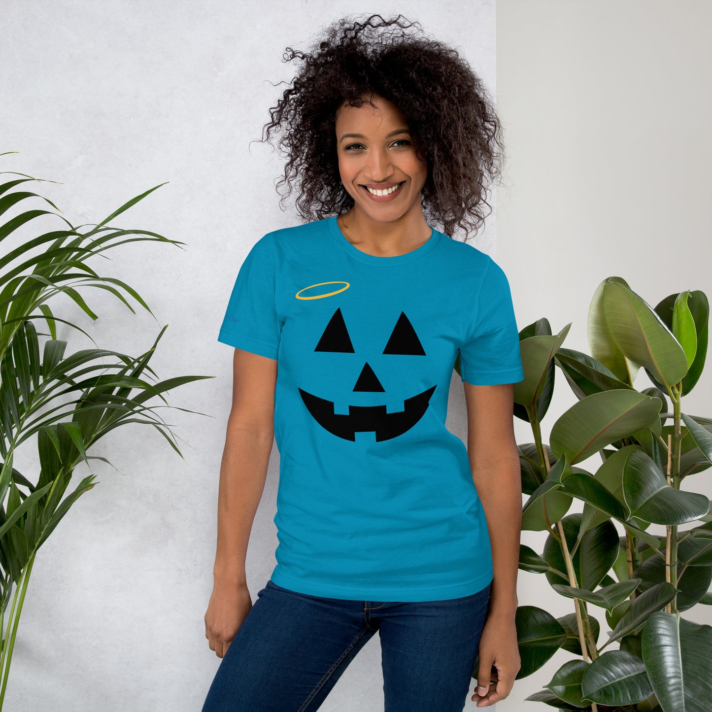 Jack-o-Lantern with Halo Tee