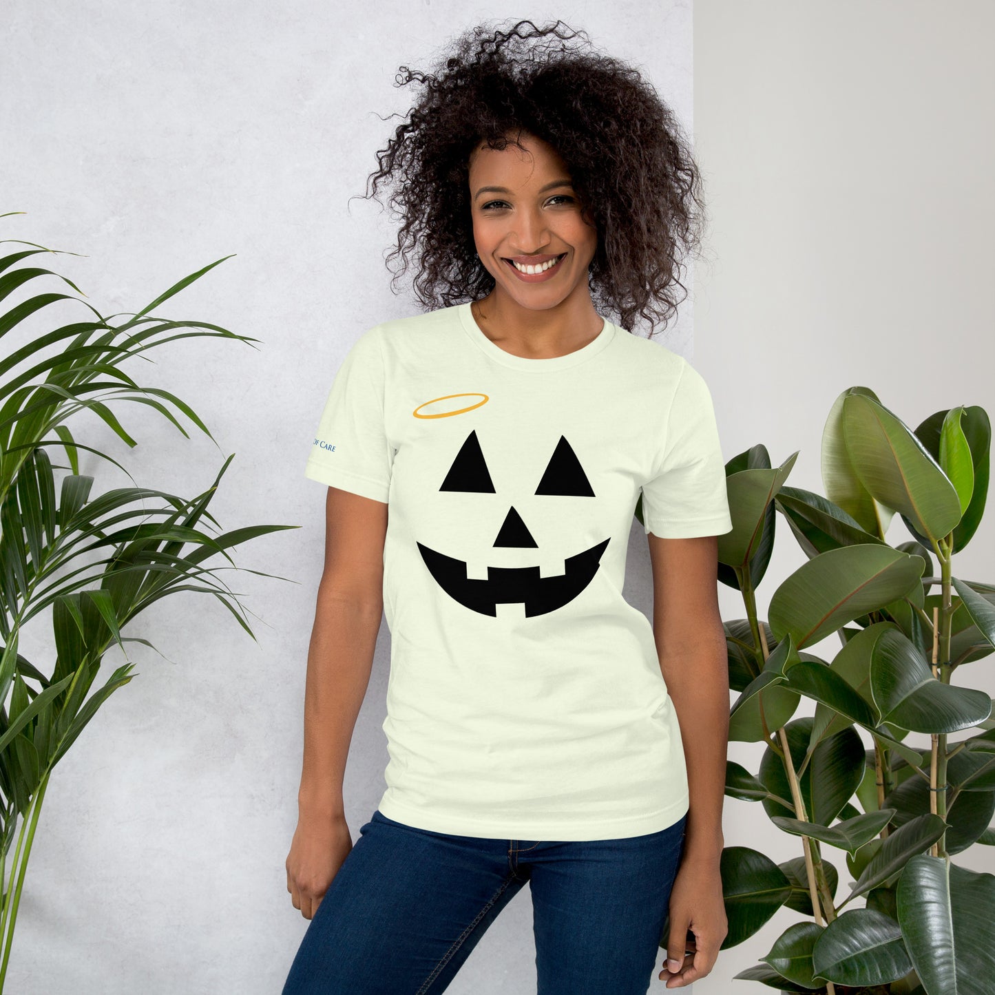 Jack-o-Lantern with Halo Tee