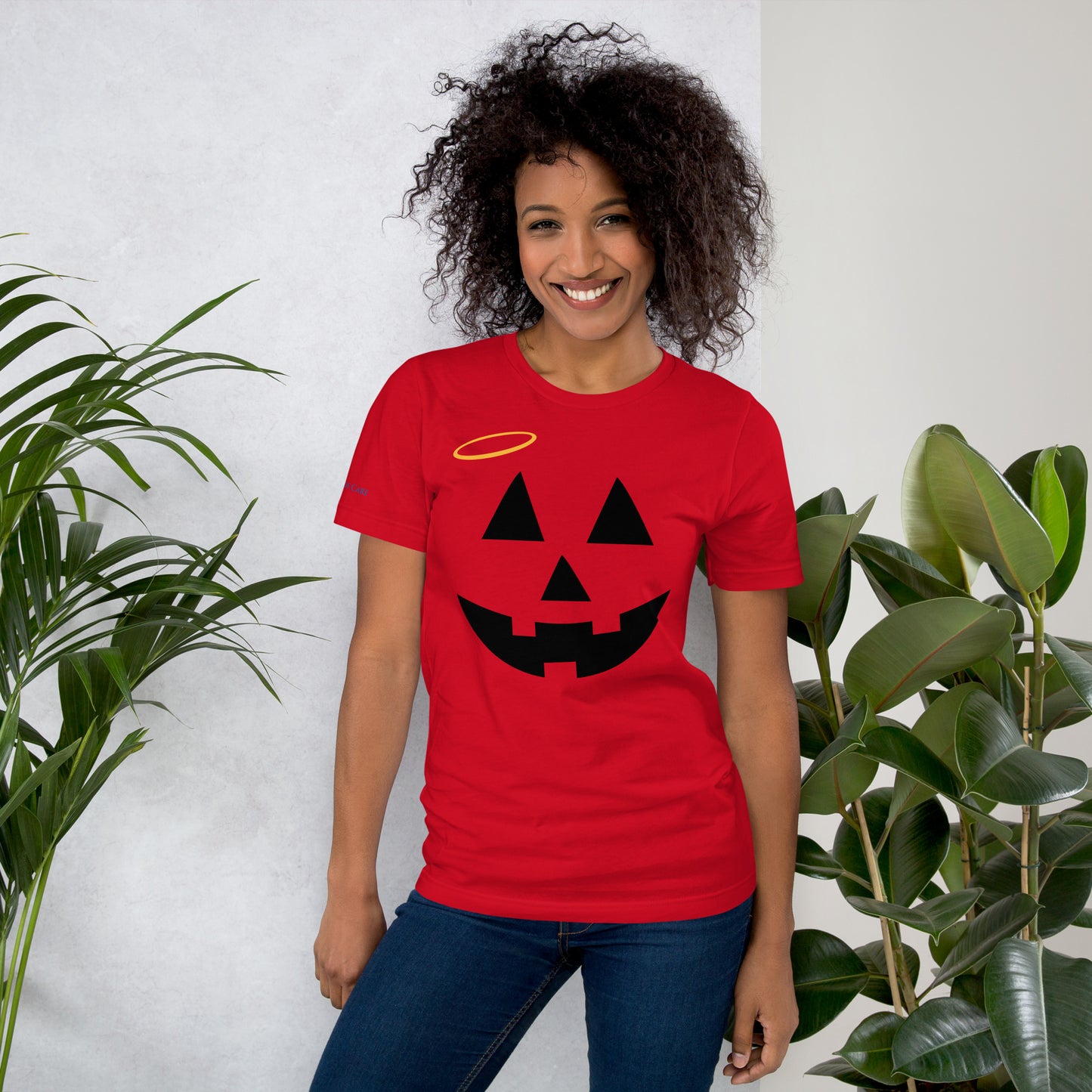 Jack-o-Lantern with Halo Tee