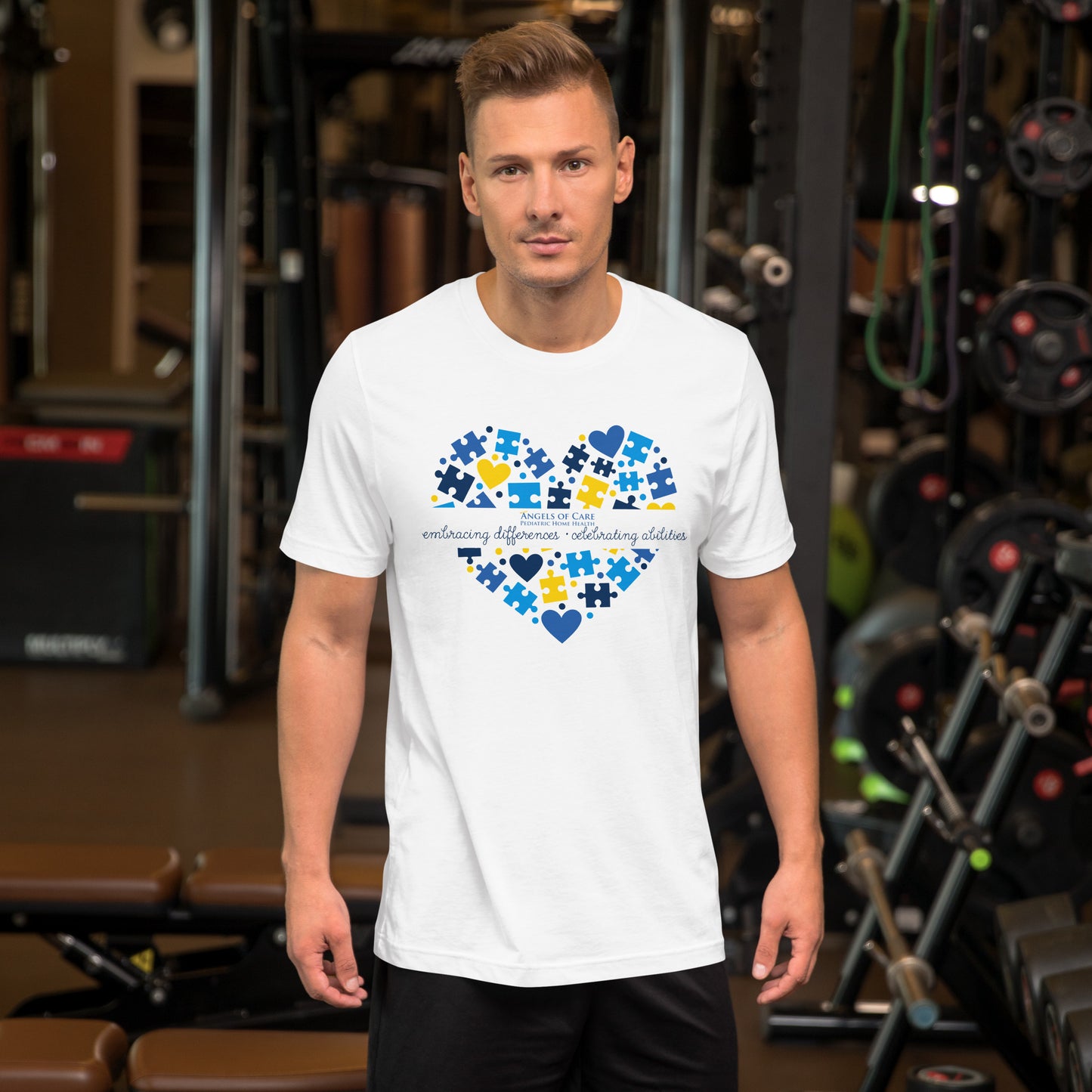 Angels of Care Puzzle Heart Unisex Tee