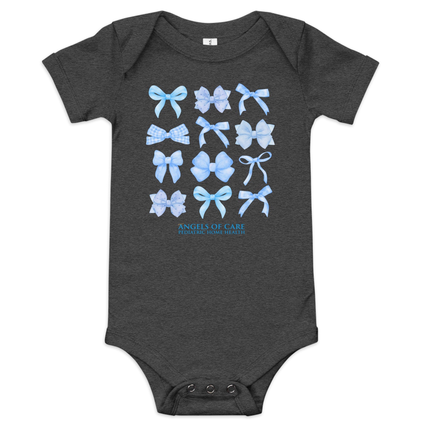 Angels of Care Blue Coquette Bows Onesie