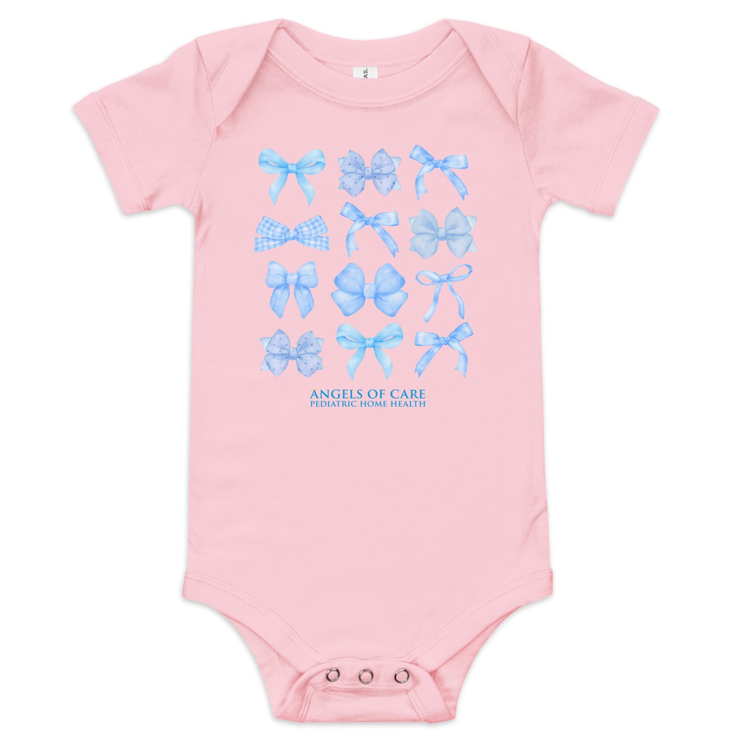 Angels of Care Blue Coquette Bows Onesie