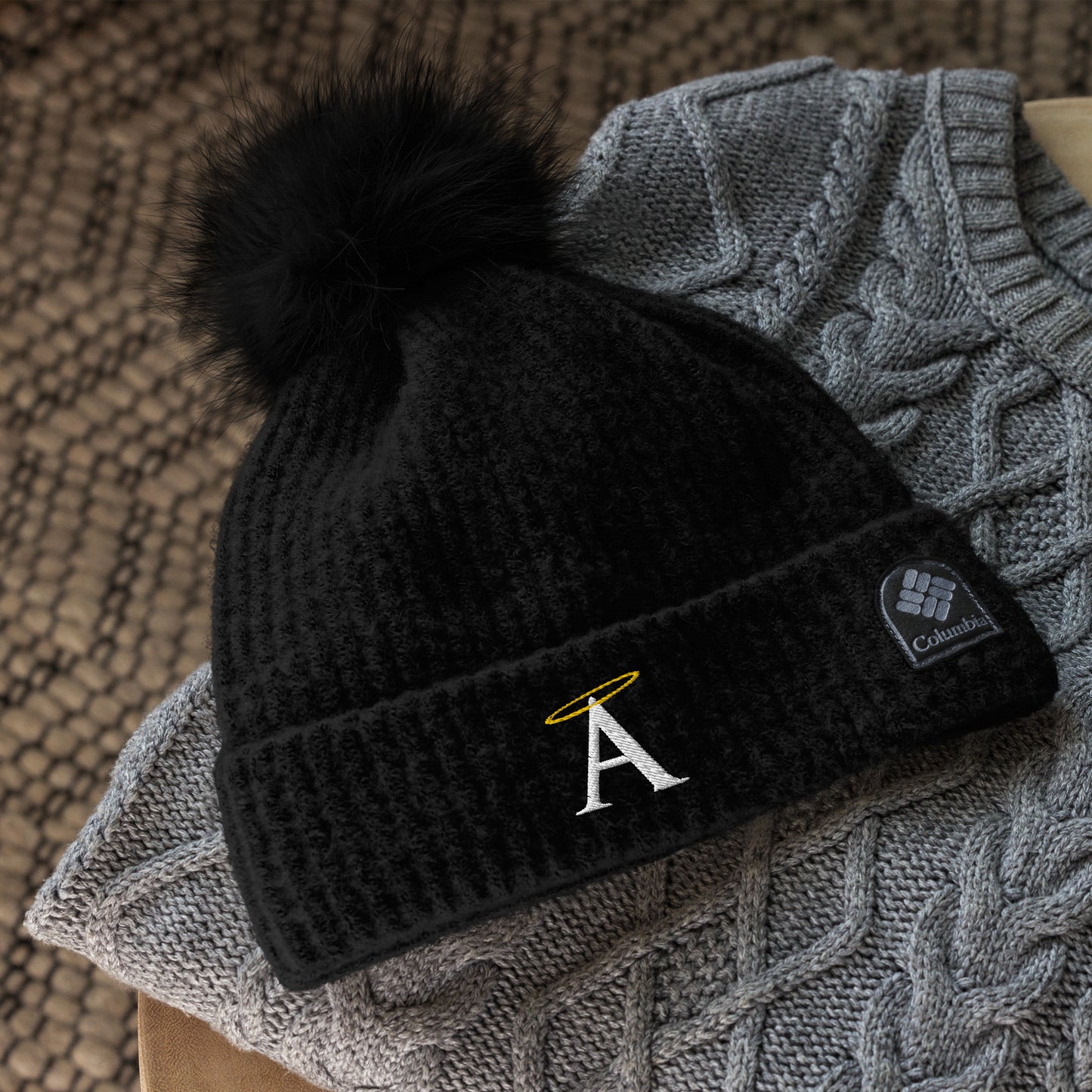 AOC Columbia Pom-Pom Beanie