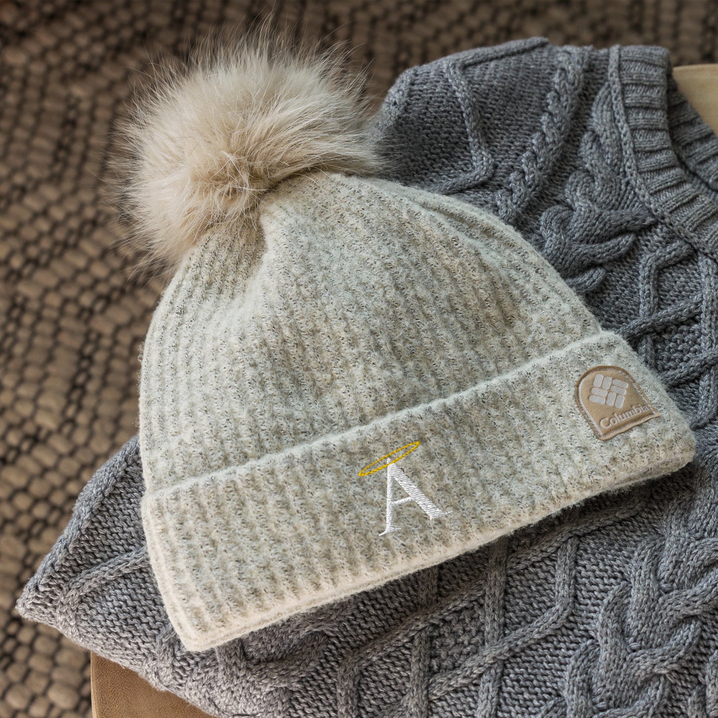 AOC Columbia Pom-Pom Beanie