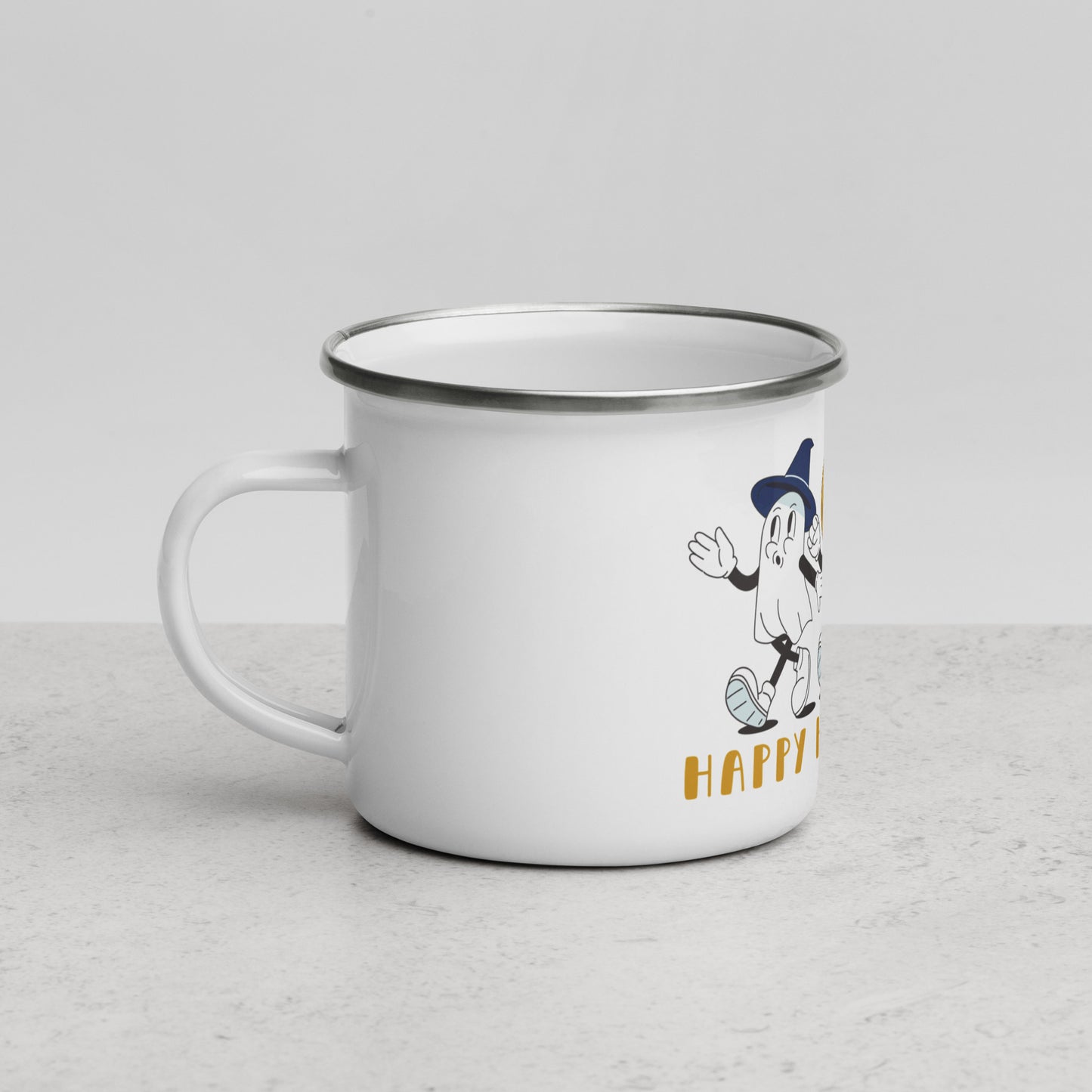 HALO-ween Vintage Characters Enamel Mug