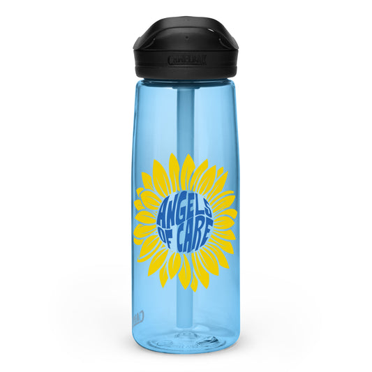 Angels of Care Sunflower Camelbak Water Bottle Blue + Gold