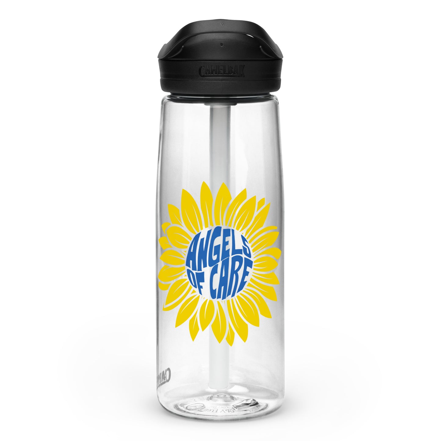 Angels of Care Sunflower Camelbak Water Bottle Blue + Gold