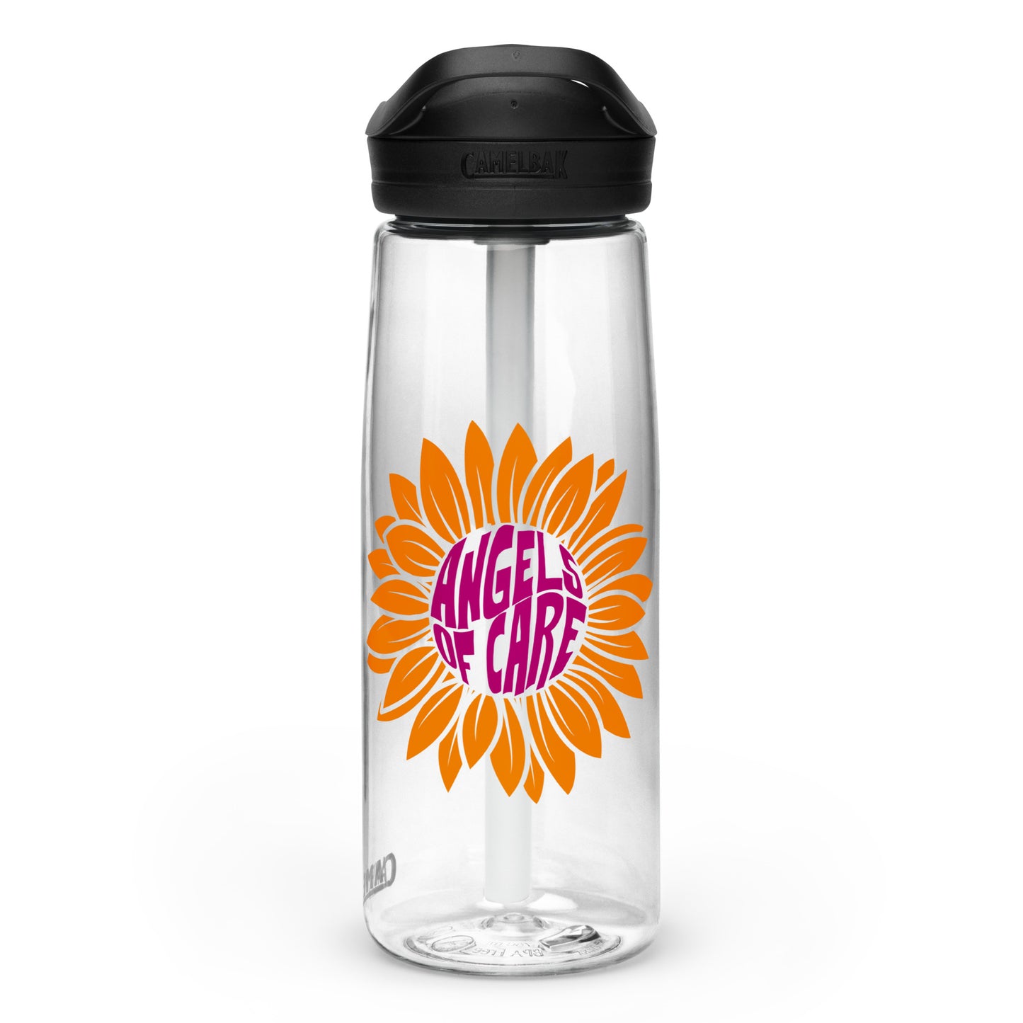 Angels of Care Sunflower Camelbak Water Bottle Pink + Orange