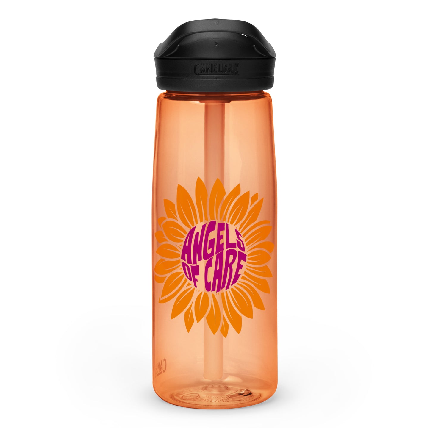 Angels of Care Sunflower Camelbak Water Bottle Pink + Orange