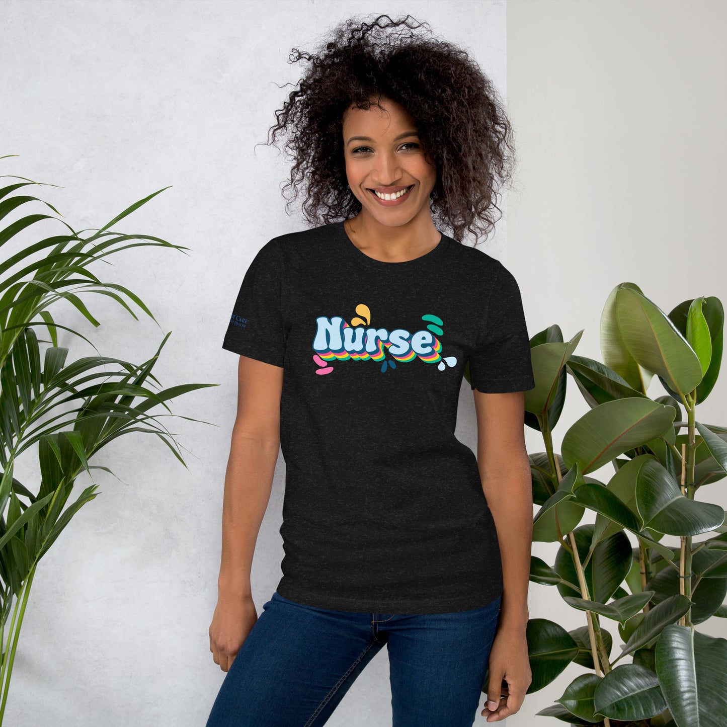 Rainbow Retro Nurse Tee