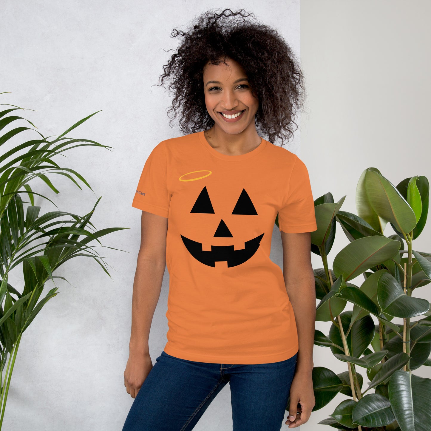 Jack-o-Lantern with Halo Tee