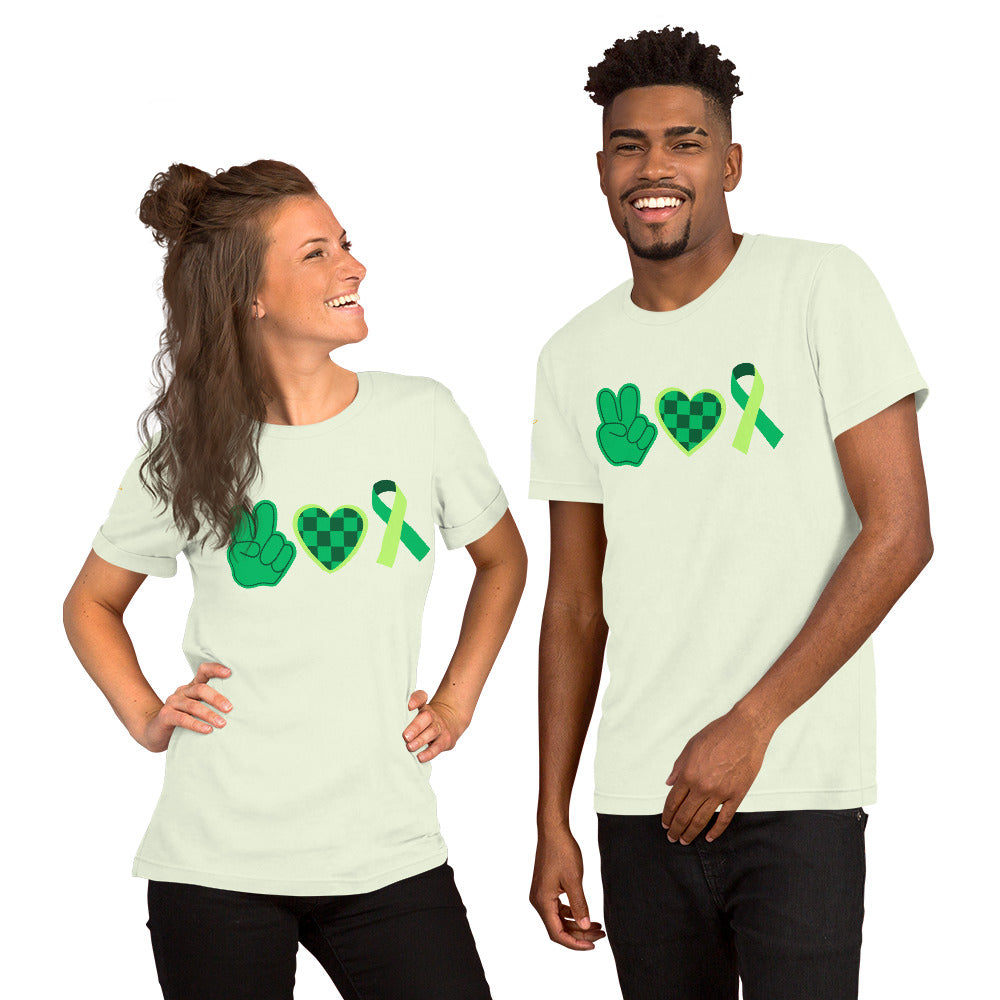 Peace, Love, CP Awareness Tee