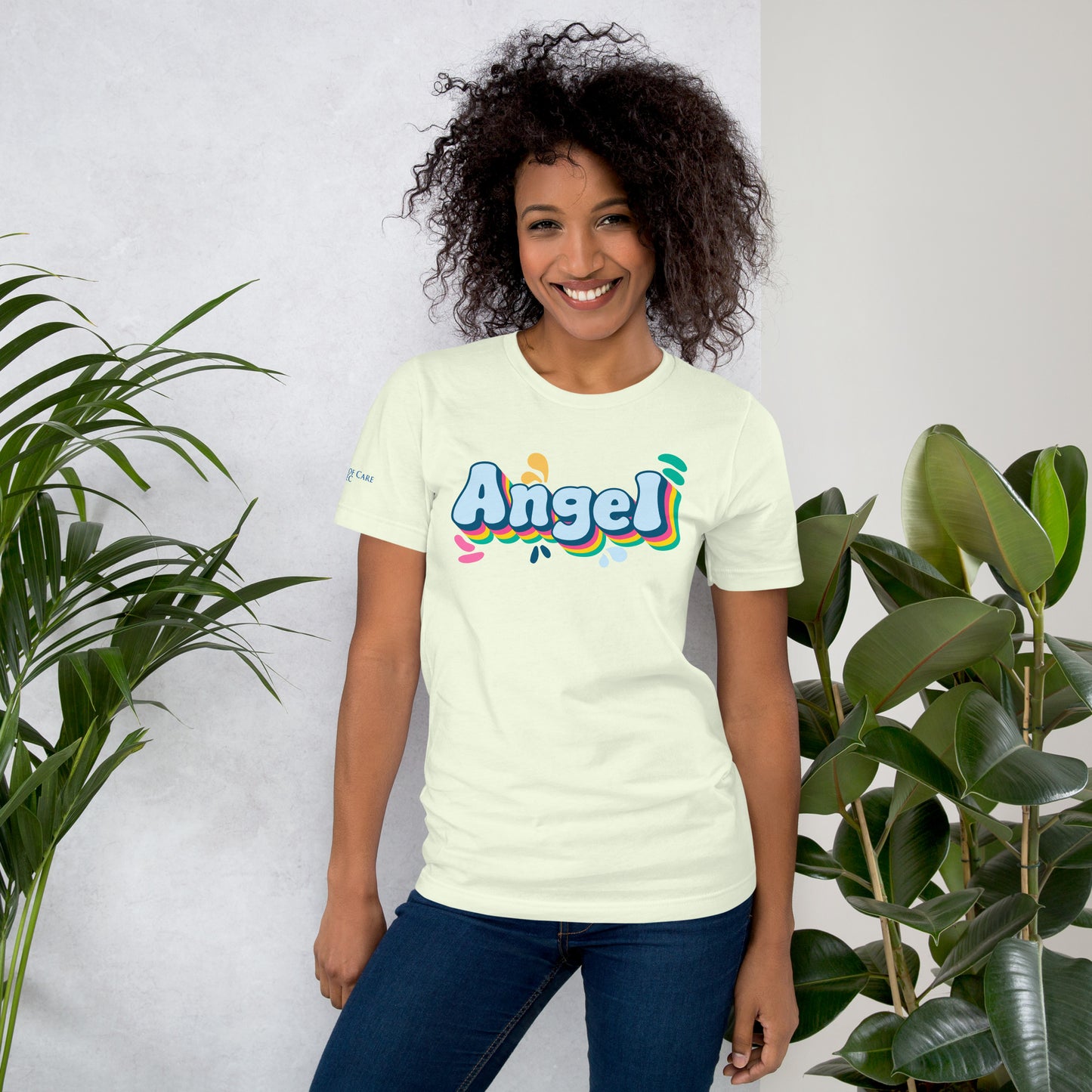 Rainbow Retro Angel PPEC Tee