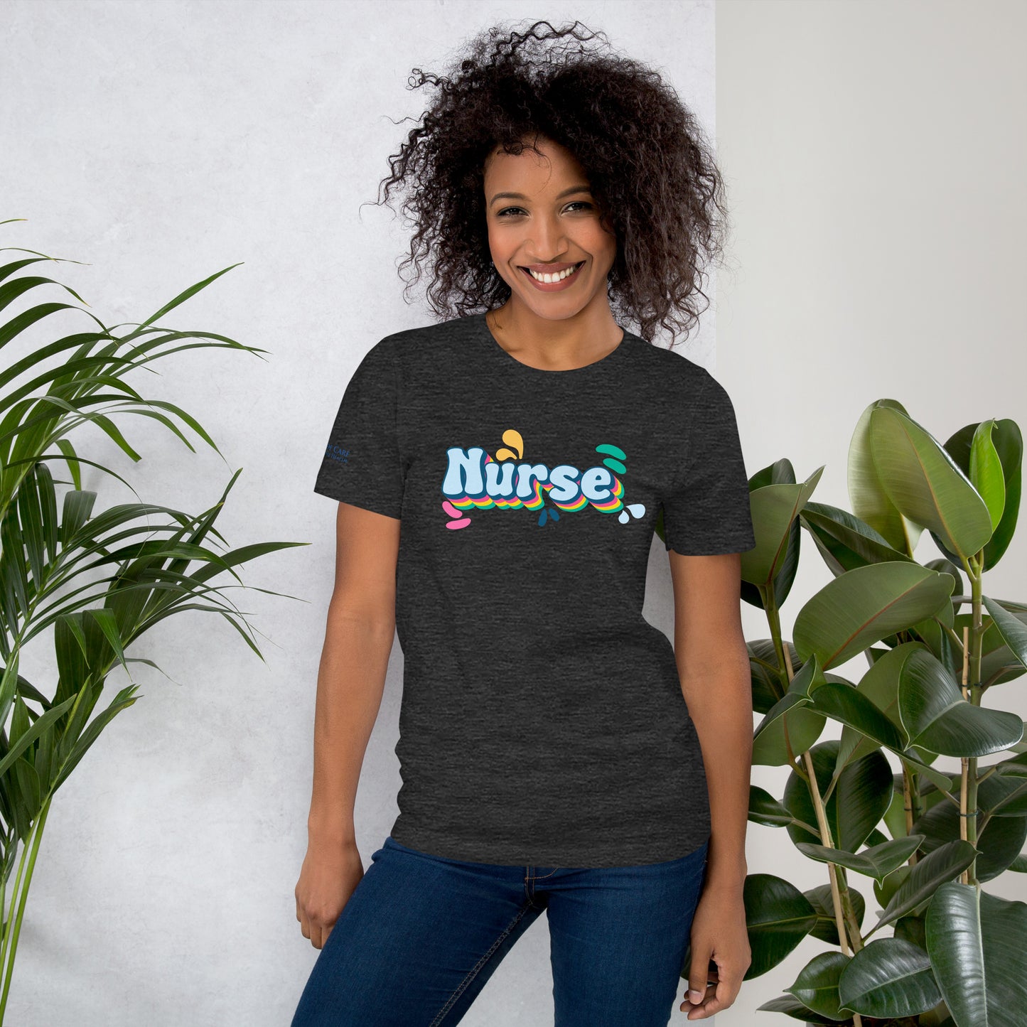 Rainbow Retro Nurse Tee