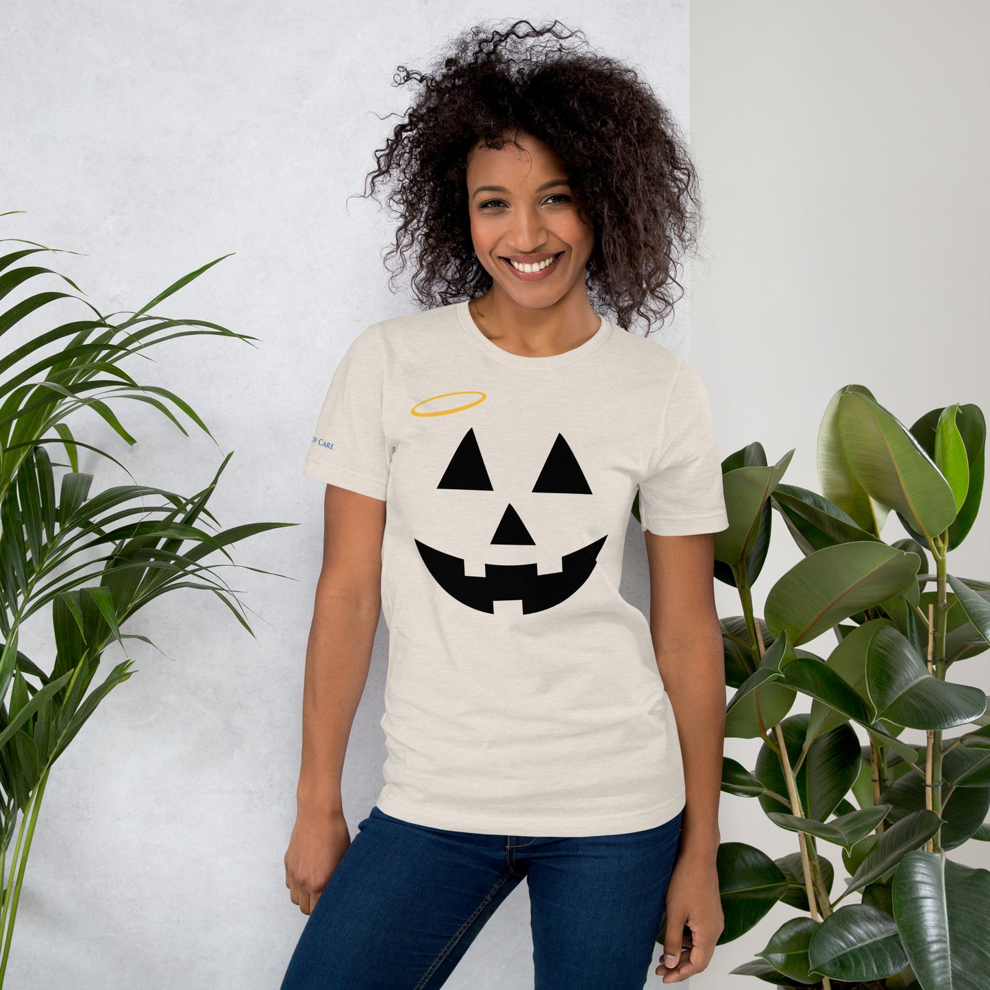 Jack-o-Lantern with Halo Tee