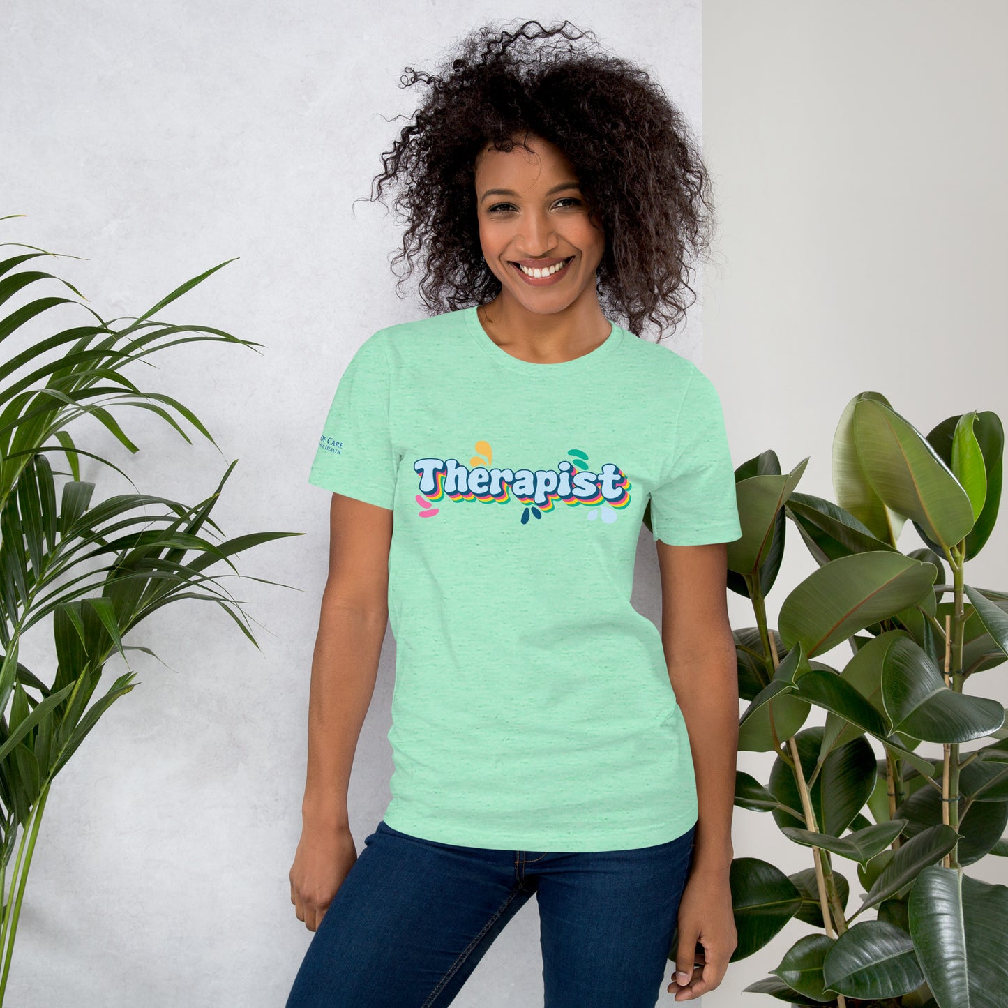 Rainbow Retro Therapist Tee