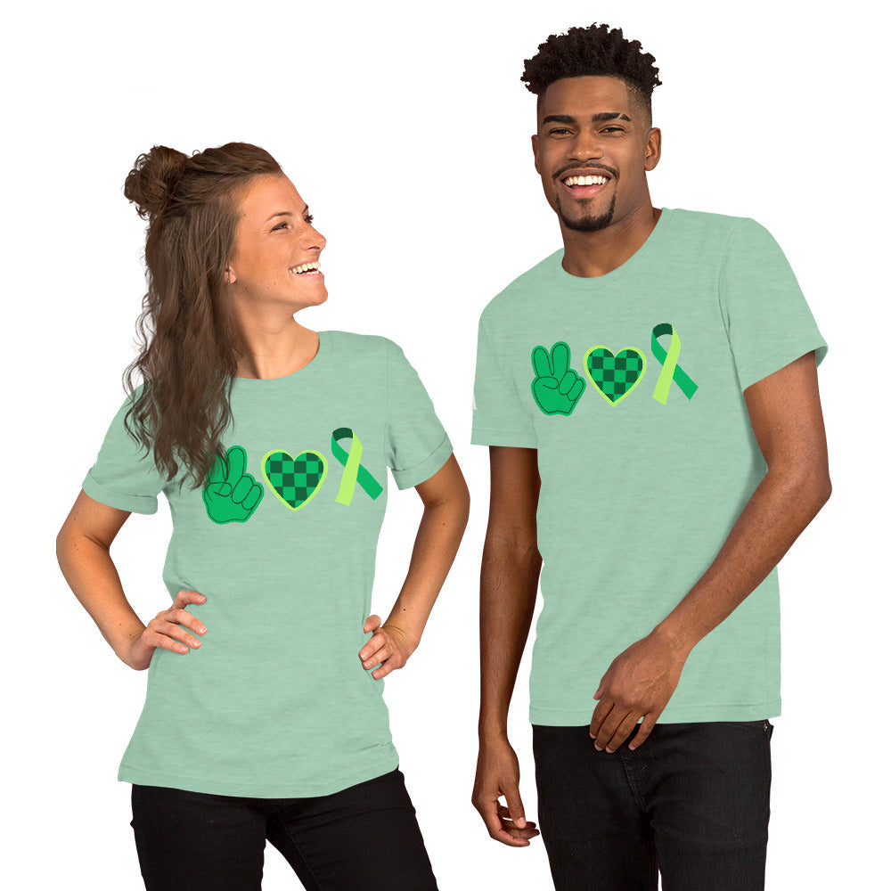 Peace, Love, CP Awareness Tee