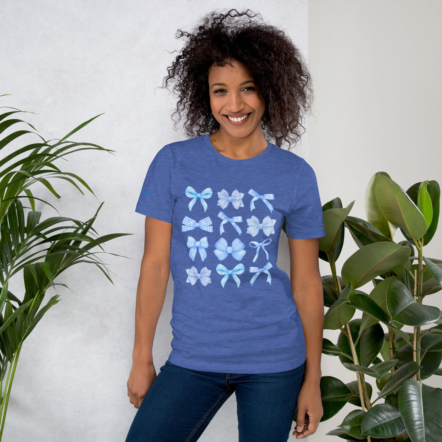 Angels of Care Blue Coquette Bows Tee