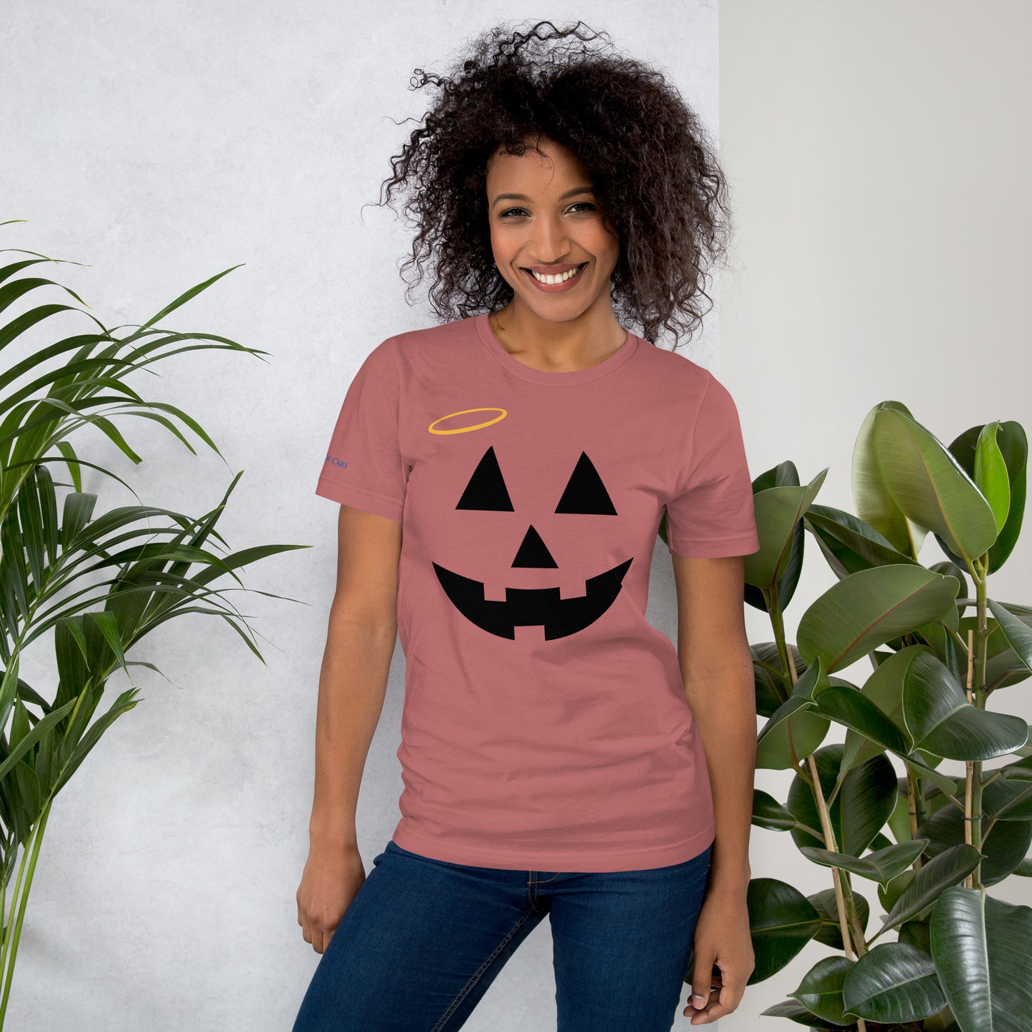 Jack-o-Lantern with Halo Tee