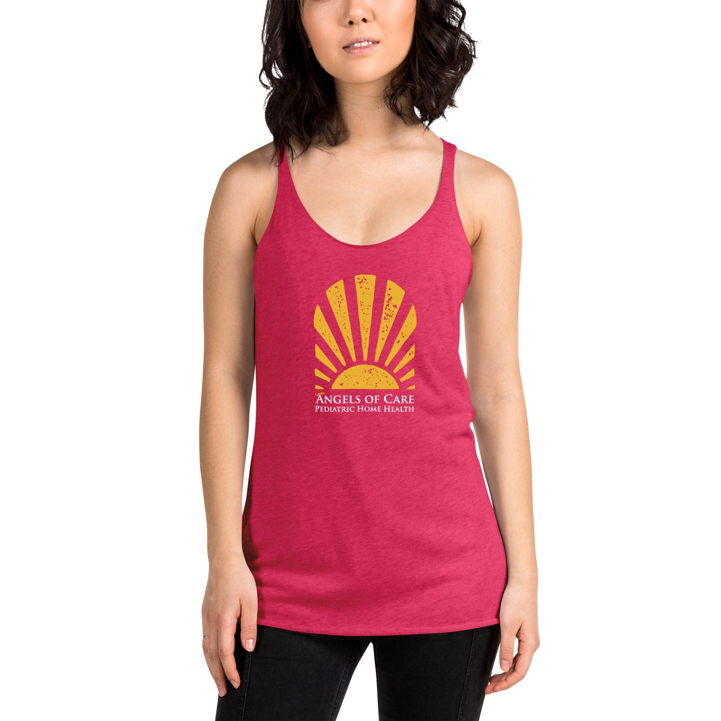 Angels of Care Women's Racerback Tank Summer Print