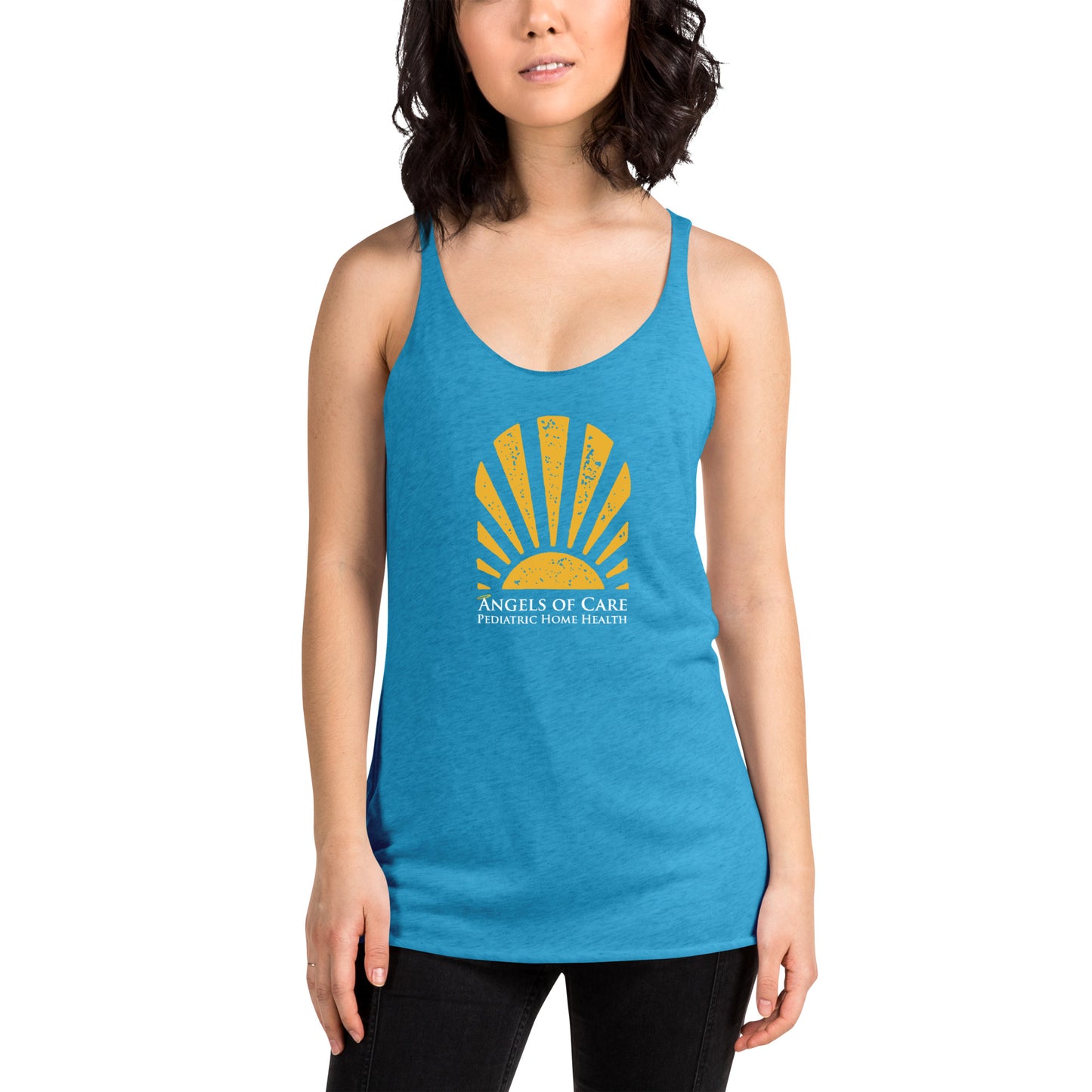 Angels of Care Women's Racerback Tank Summer Print