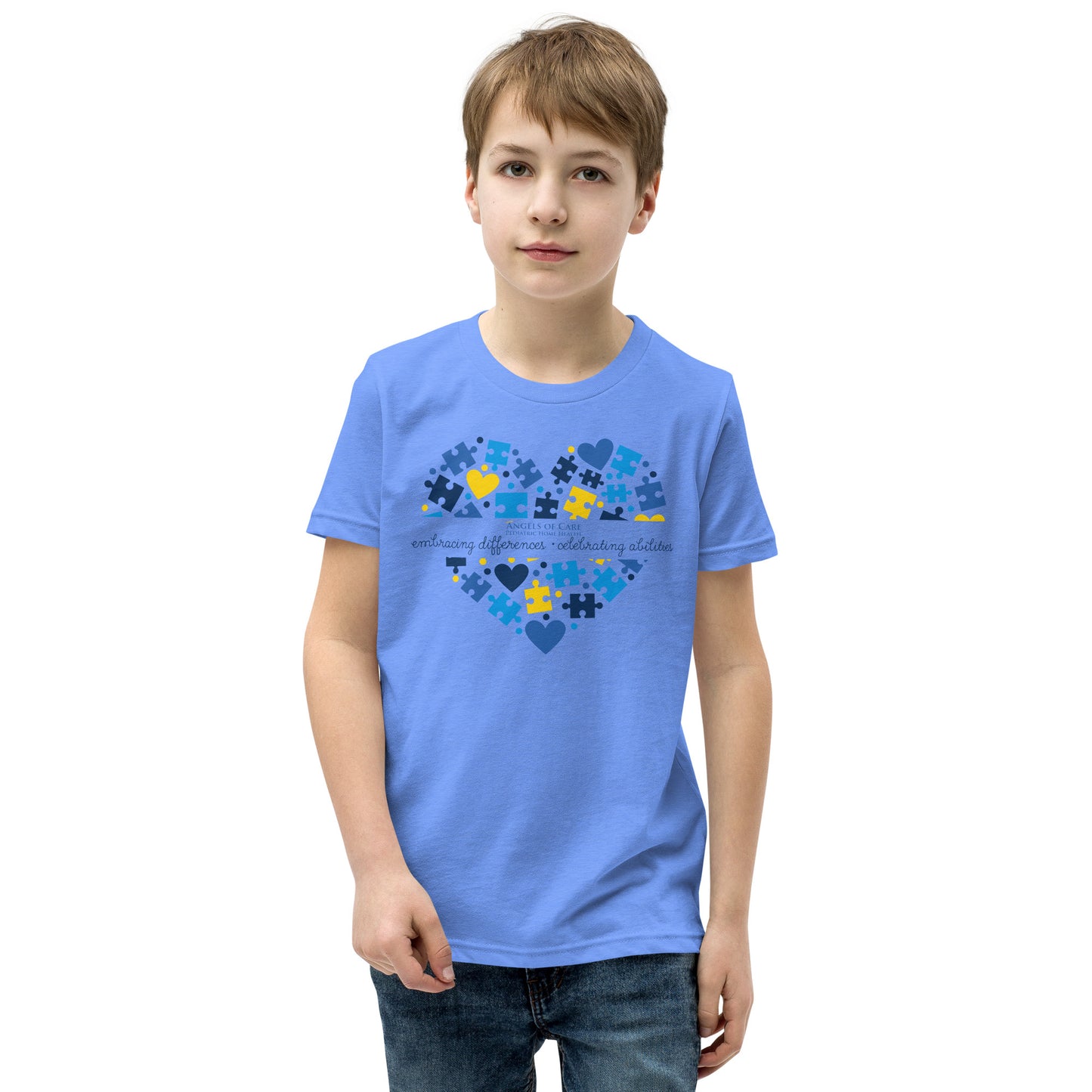 Angels of Care Puzzle Heart Youth Tee