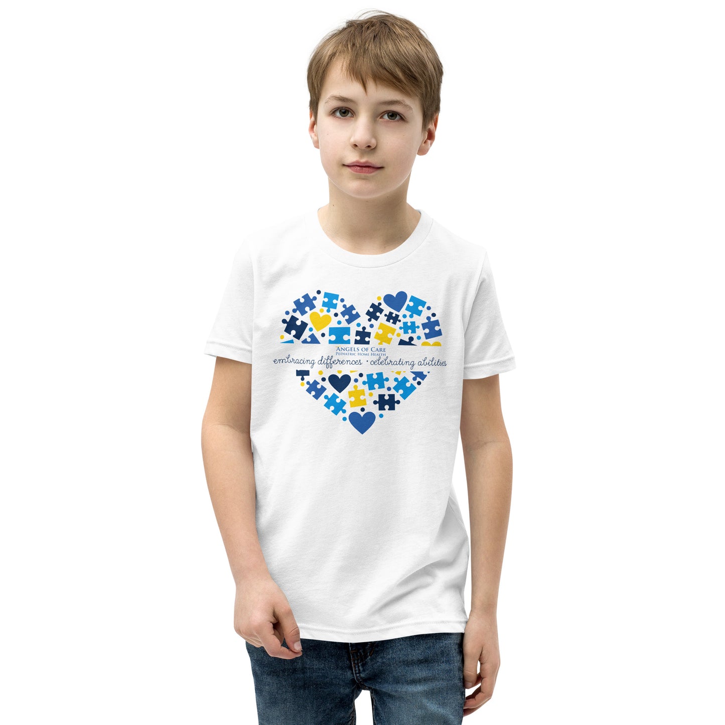 Angels of Care Puzzle Heart Youth Tee